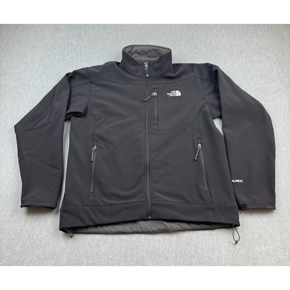 The North Face Jacket Mens Large Black Apex Bionic Softshell‎ Full Zip Coat